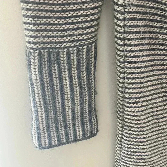 [S/M]Elisabetta Franchi Made in Italy Wool/Alpaca  WMN Gray Black Tunic Sweater - Picture 5 of 9